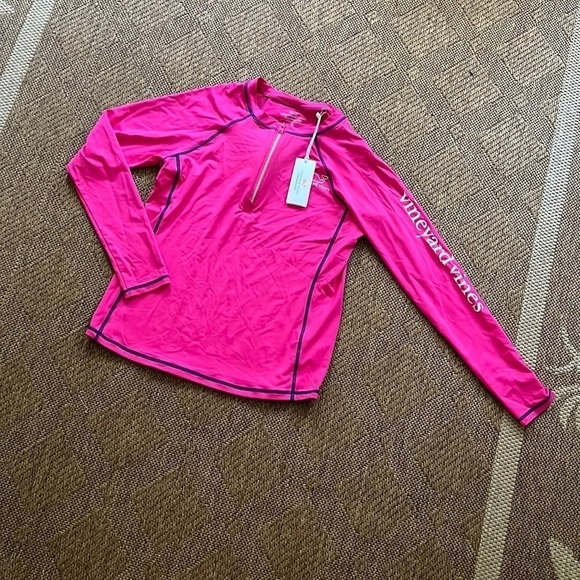 Vineyard Vines Performance Quarter Zip Pullover Biking Running Top M NEW - Picture 2 of 12